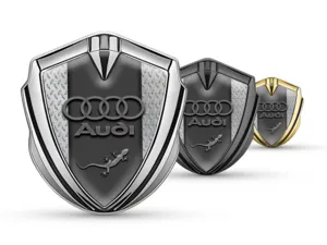 Audi Cupolato Emblema Badge Disegno Lussuoso Finitura Lega